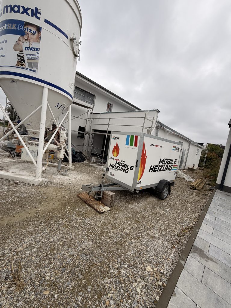 Heizmobil Mobile Heizzentrale Öl Montage durch Heim Gebäudetechnik