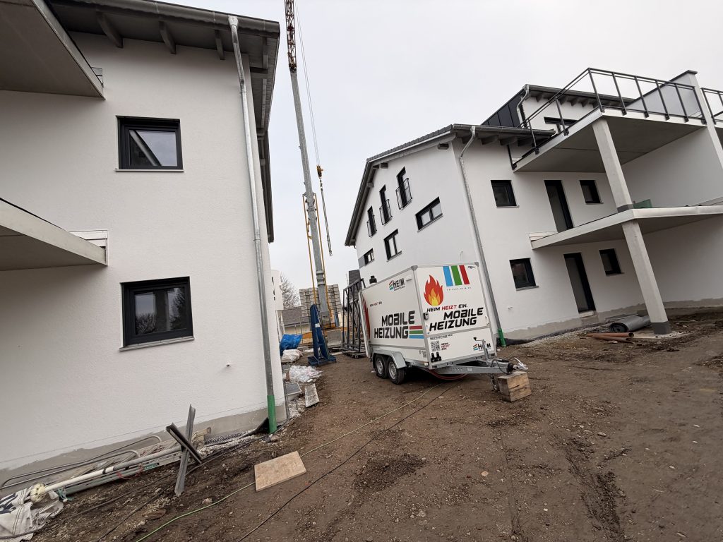 Heizmobil Notheizung Estrich aufheizen Landshut bereitgestellt von Heim Gebäudetechnik
